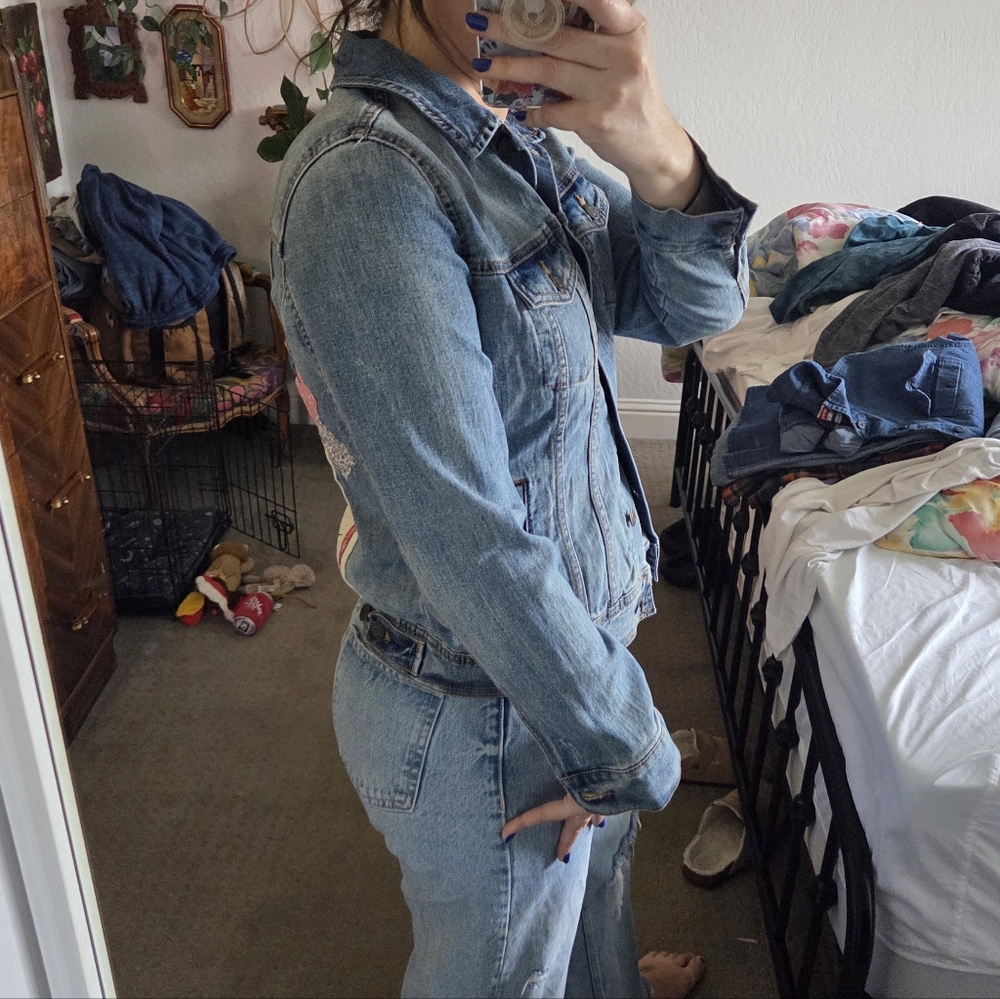 Upscaled Patchwork Jean Jacket - image 3